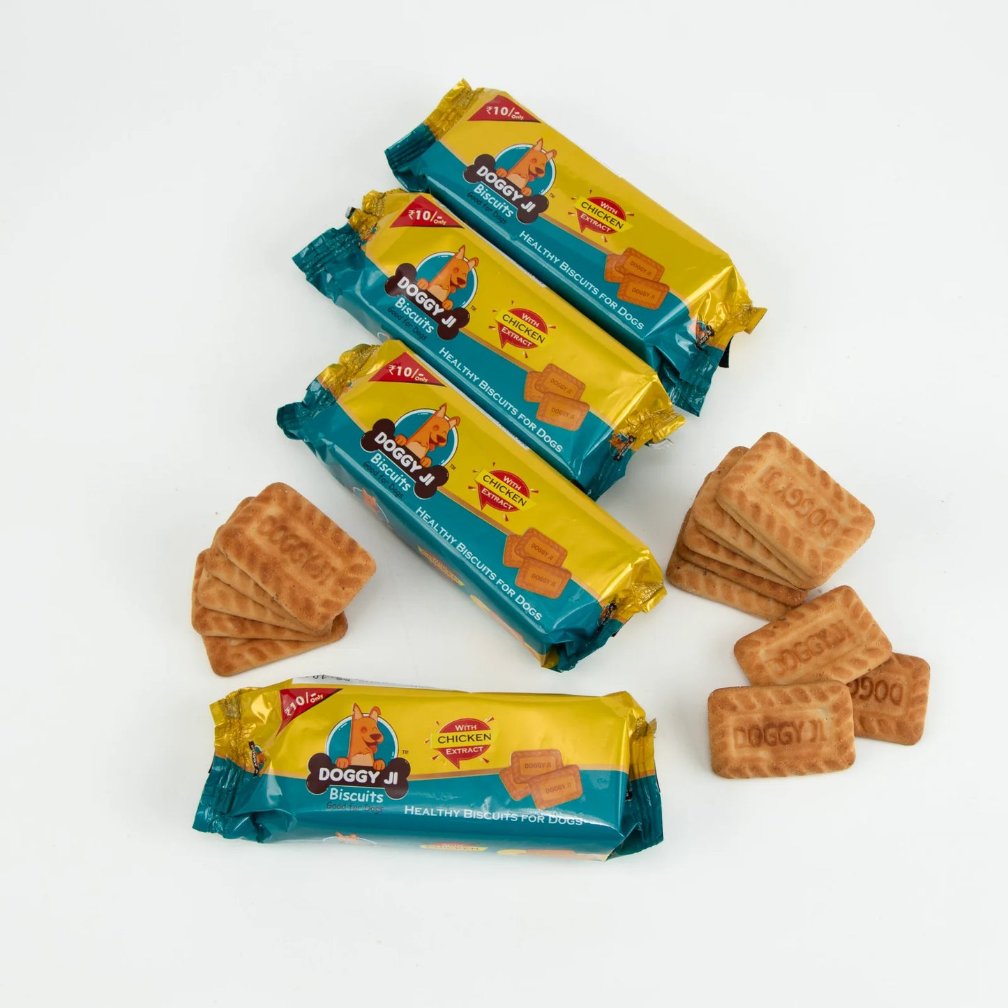 Doggy Ji Mini Combo : Doggy Ji Biscuits (with Chicken Extracts) – 6 Packets + Ragi Shots – 1 Pouch