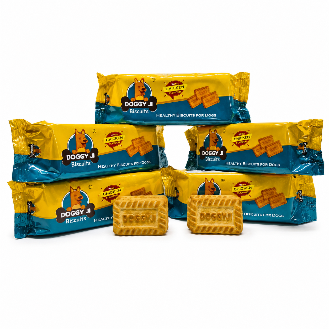 Doggy Ji Biscuits (with Chicken Extracts) Trial Pack – 20 Packets