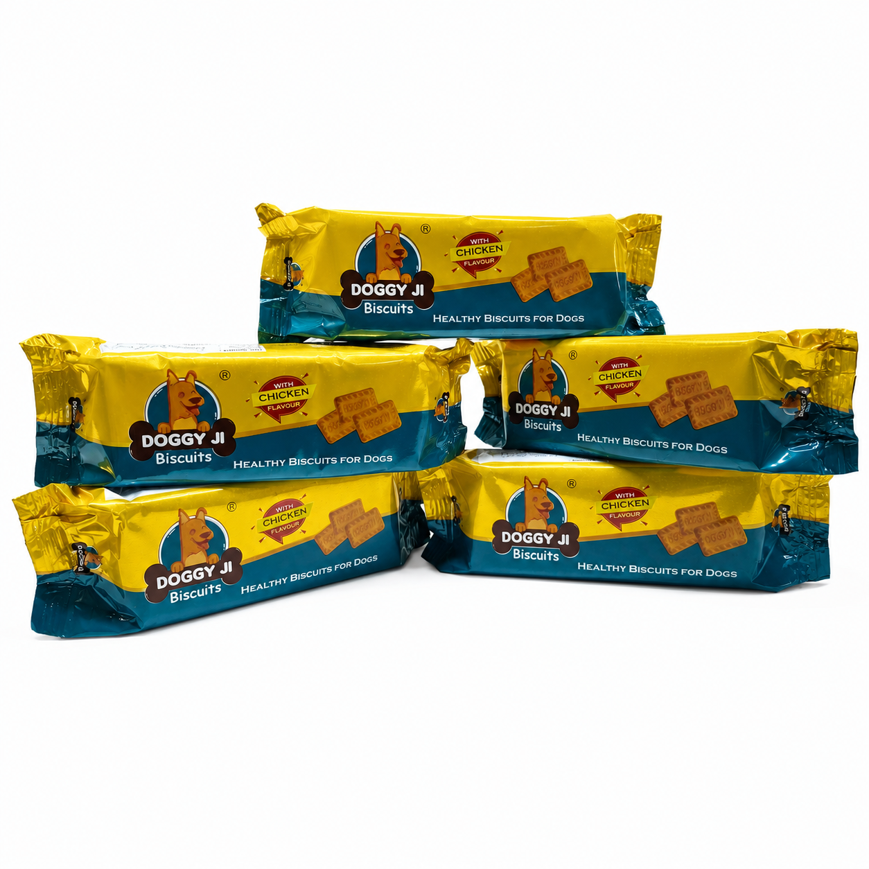 Doggy Ji Pawsome Duo : Doggy Ji Biscuits (with Chicken Extracts) – 24 Packets + Ragi Shots – 2 Pouchs