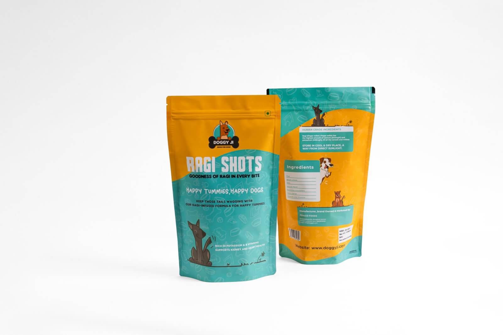 Doggy Ji Pawsome Duo : Doggy Ji Biscuits (with Chicken Extracts) - 24 Packets + Ragi Shots - 2 Pouchs - Image 4