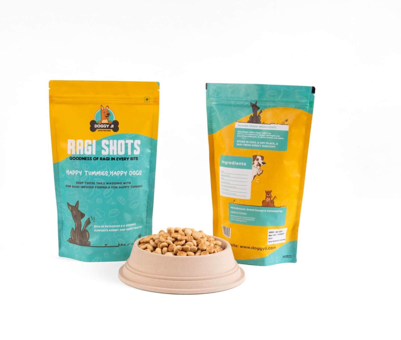 Doggy Ji Pawsome Duo : Doggy Ji Biscuits (with Chicken Extracts) - 24 Packets + Ragi Shots - 2 Pouchs - Image 6