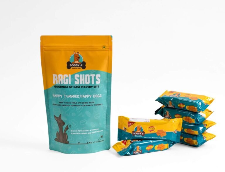 Doggy Ji Mini Combo Doggy Ji Biscuits with Chicken Extracts 6 Packets Ragi Shots 1 Pouch1