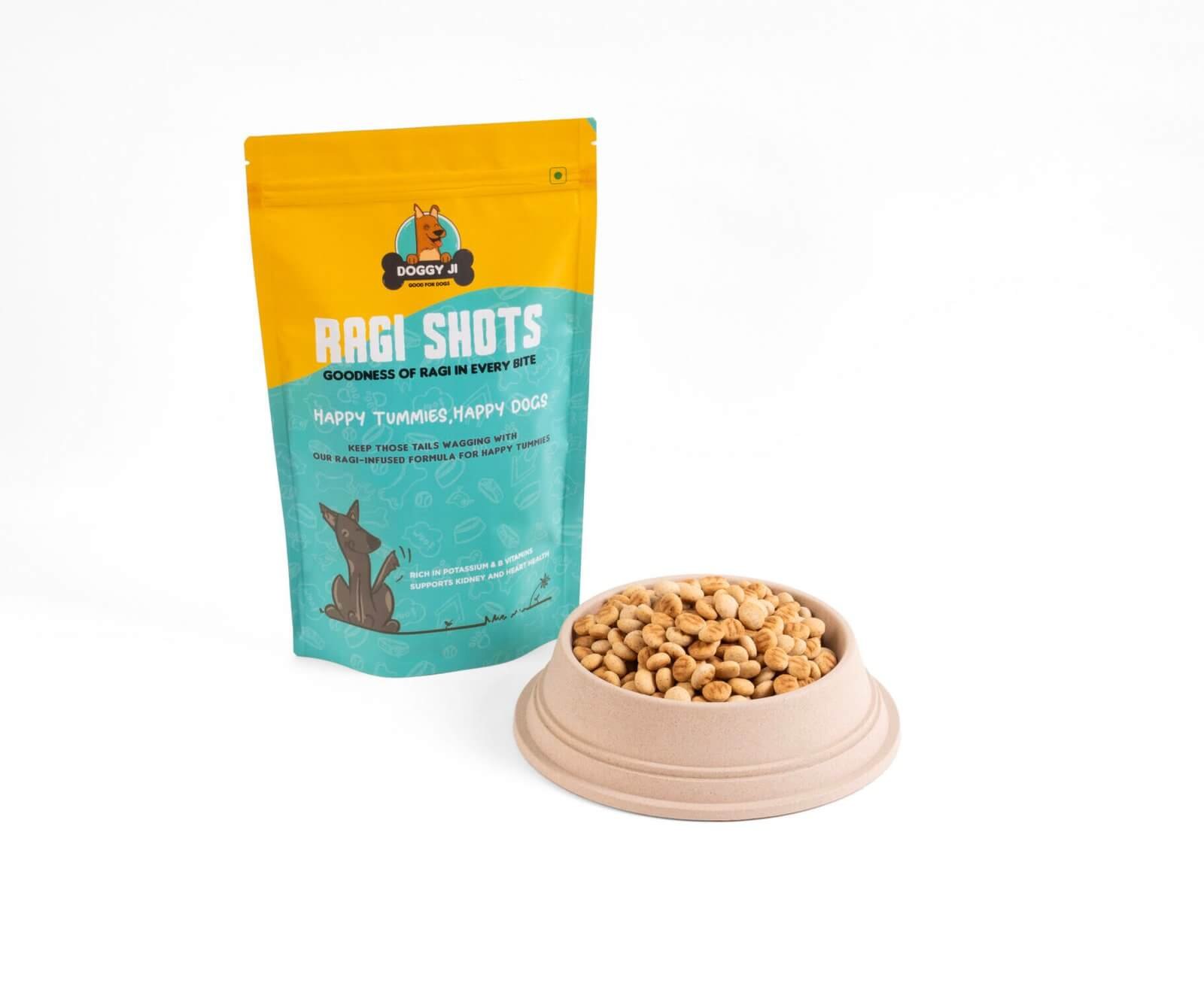 Doggy Ji Pawsome Duo : Doggy Ji Biscuits (with Chicken Extracts) - 24 Packets + Ragi Shots - 2 Pouchs - Image 3