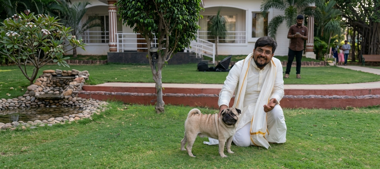 Doggyji founder with pitbull showing pet care and bonding